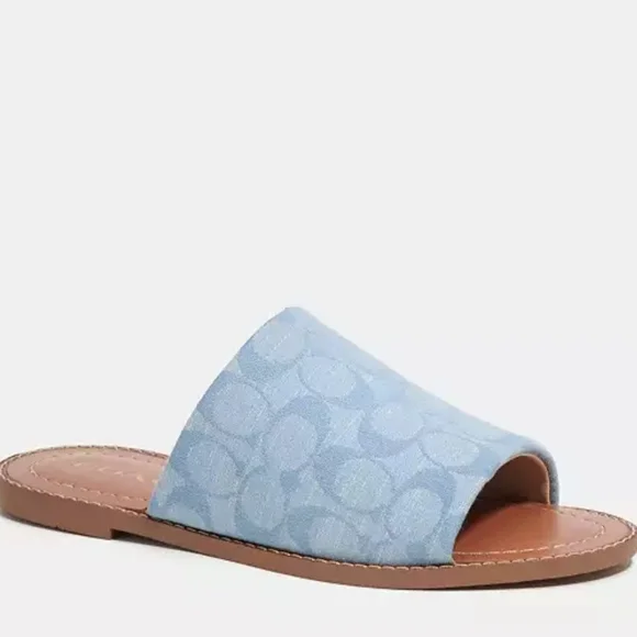 NWOT Coach Women Hazel Sandal in Signature Chambray Size 8 - Picture 2 of 6